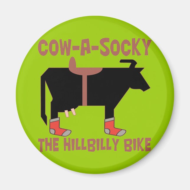 Cow A Socky Magnet (Front)