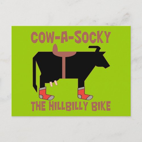 Cow A Socky Postcard