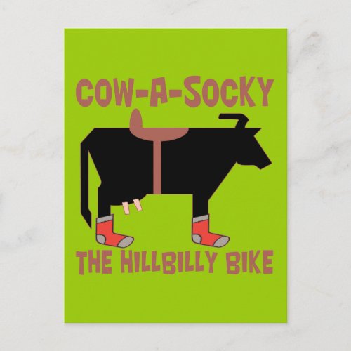 Cow A Socky Postcard