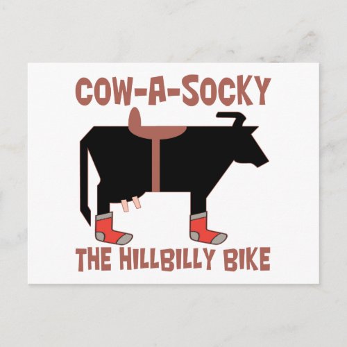 Cow A Socky Postcard