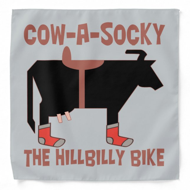 Cow-A-Socky The Hillbilly Bike Biker Dew Rag Bandana (Front)