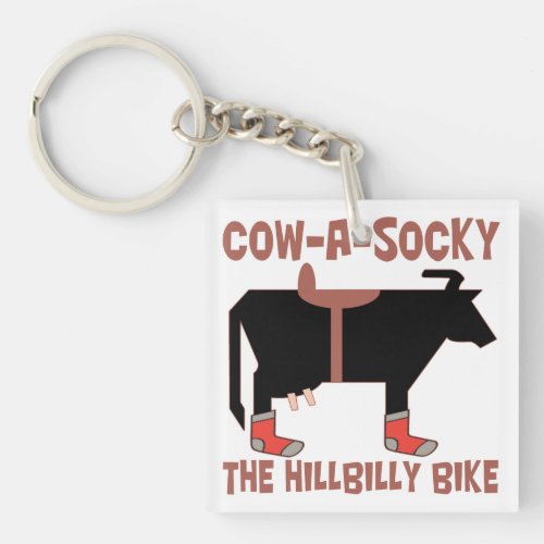 Cow A Socky The Hillbilly Bike Key Chain