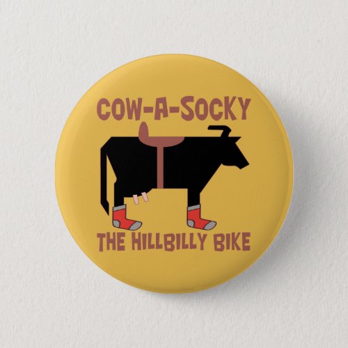 Cow A Socky The Hillbilly Bike Metal Pin