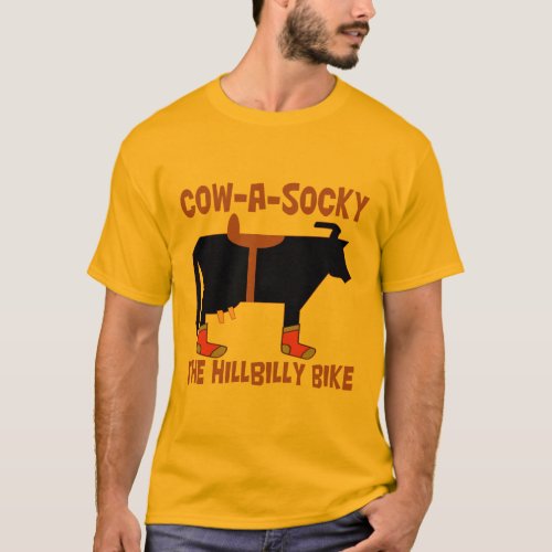 Cow A Socky The Hillbilly Bike T_shirt
