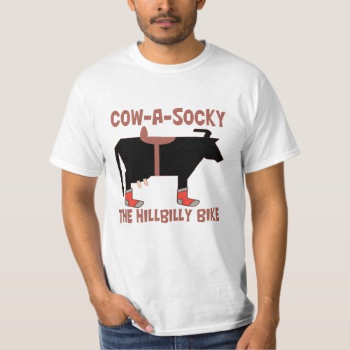 Cow A Socky The Hillbilly Bike T_Shirt