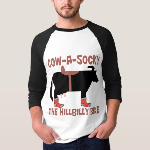 Cow A Socky The Hillbilly Bike T_shirt