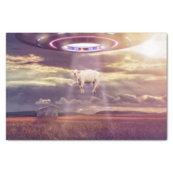 Cow Abducted By Aliens Fantasy Art Tissue Paper by biutiful at Zazzle