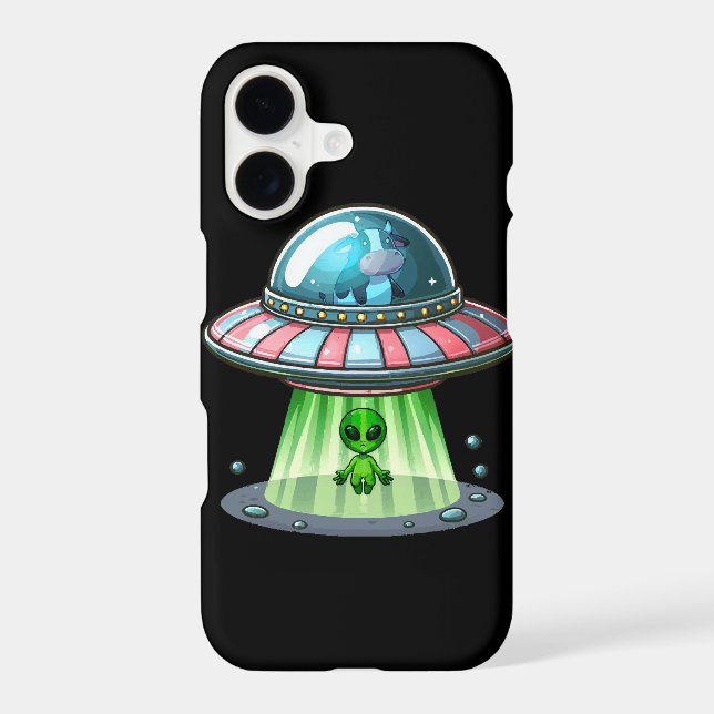 Cow Abducting Alien Case-Mate iPhone Case (Back)