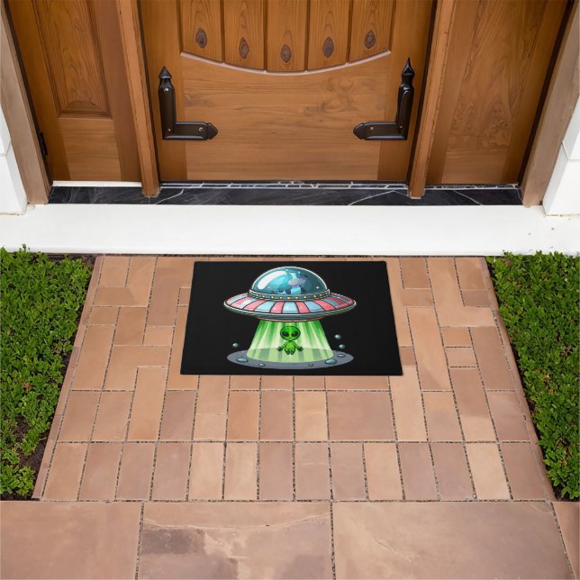 Cow Abducting Alien Doormat (Outdoor)