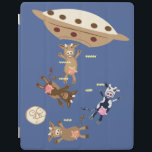 Cow abductions by ufo iPad smart cover<br><div class="desc">Cow abductions by ufo
Quirky whimsical illustrations to make you smile
Room to add words</div>