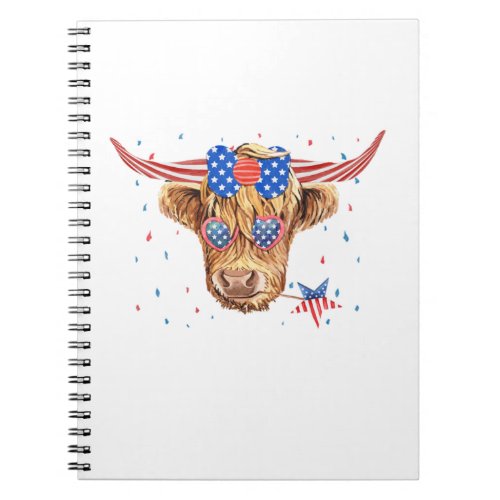 Cow American Flag Sunglasses Perfect design for p Notebook