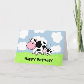 Cow And Baby Card by mail_me at Zazzle