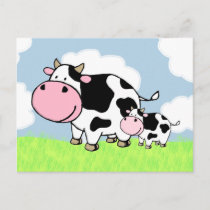 Cow and Baby Postcard