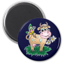 Cow and Butterfly Magnet