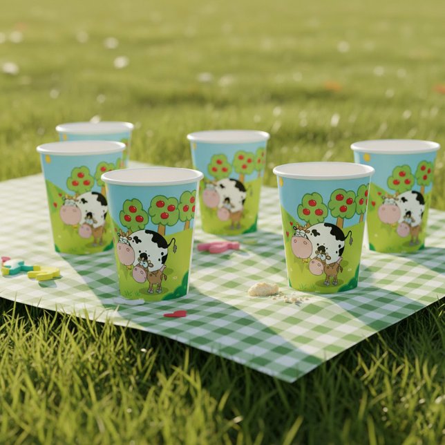 Cow And Calf Paper Cups (Creator Uploaded)