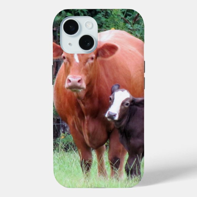 Cow and Calf Phone Case (Back)