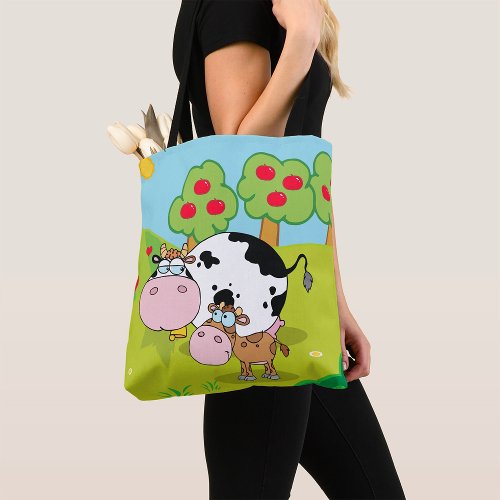 Cow And Calf Tote Bag