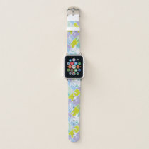 Cow and Chicken Color Block Pattern Apple Watch Band