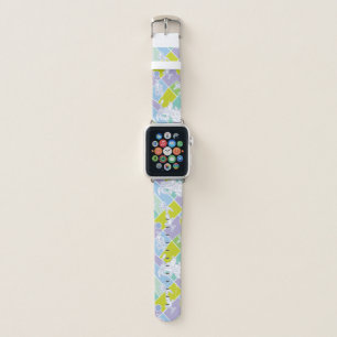 Cow and Chicken Color Block Pattern Apple Watch Band