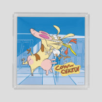 Cow and Chicken Hug Graphic Acrylic Tray