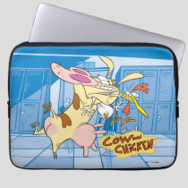Cow and Chicken Hug Graphic Laptop Sleeve