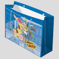 Cow and Chicken Hug Graphic Large Gift Bag