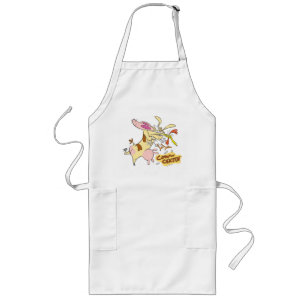 Cow and Chicken Hug Graphic Long Apron