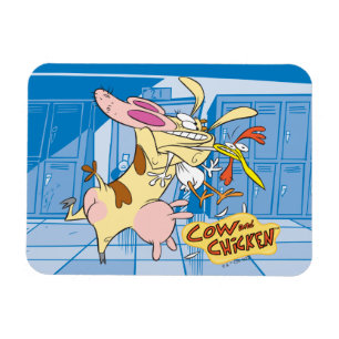 Cow and Chicken Hug Graphic Magnet