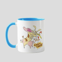 Cow and Chicken Hug Graphic Mug