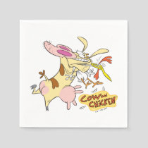 Cow and Chicken Hug Graphic Napkins