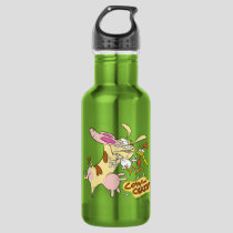 Cow and Chicken Hug Graphic Stainless Steel Water Bottle