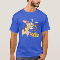 Cow and Chicken Hug Graphic T-Shirt