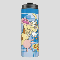 Cow and Chicken Hug Graphic Thermal Tumbler