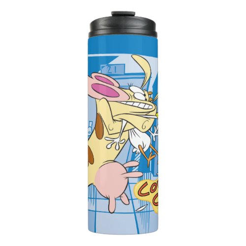 Cow and Chicken Hug Graphic Thermal Tumbler