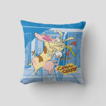 Cow and Chicken Hug Graphic Throw Pillow