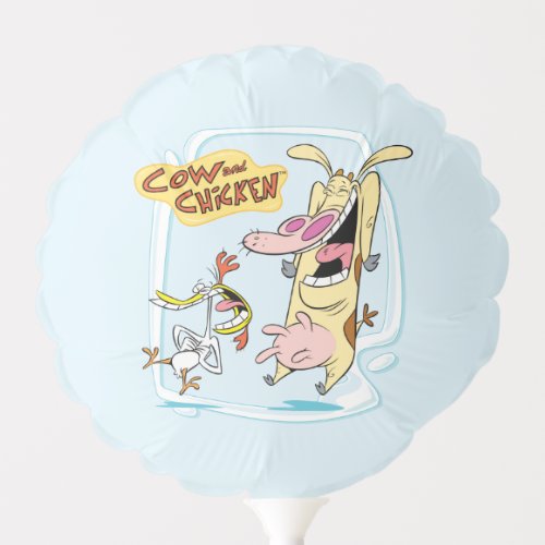 Cow and Chicken Laughing Graphic Balloon