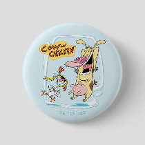 Cow and Chicken Laughing Graphic Button