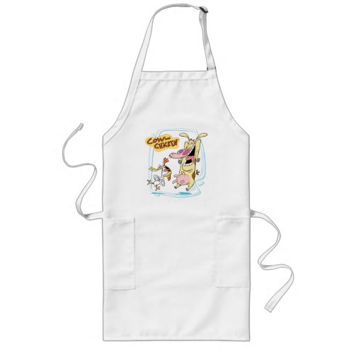 Cow and Chicken Laughing Graphic Long Apron