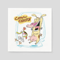 Cow and Chicken Laughing Graphic Napkins