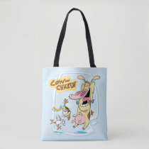 Cow and Chicken Laughing Graphic Tote Bag