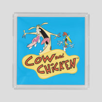 Cow and Chicken Logo Graphic Acrylic Tray