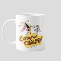 Cow and Chicken Logo Graphic Giant Coffee Mug