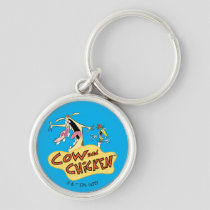 Cow and Chicken Logo Graphic Keychain