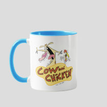 Cow and Chicken Logo Graphic Mug