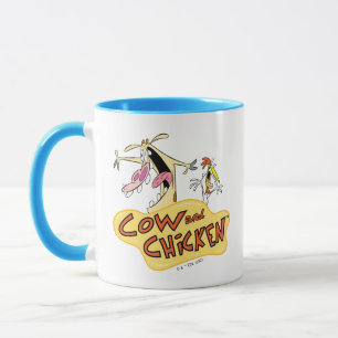 Cow and Chicken Logo Graphic Mug