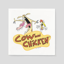 Cow and Chicken Logo Graphic Napkins