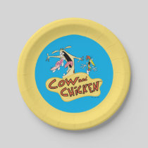 Cow and Chicken Logo Graphic Paper Plates