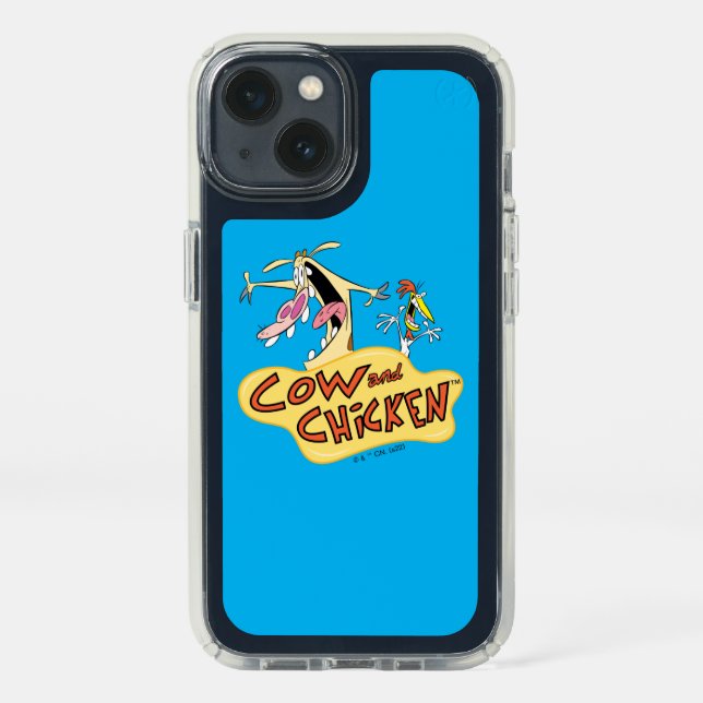 Cow and Chicken Logo Graphic Speck iPhone 13 Case (Front)