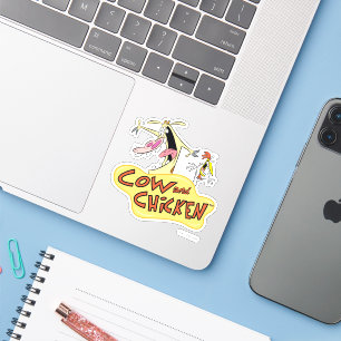 Cow and Chicken Logo Graphic Sticker