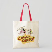 Cow and Chicken Logo Graphic Tote Bag